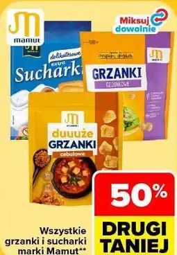 Carrefour Wszystkie grzanki i sucharki marki Mamut oferta