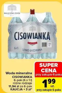 Carrefour Woda mineralna Cisowianka 6-pak oferta