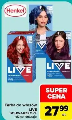 Carrefour Farba do włosów LIVE SCHWARZKOPF oferta