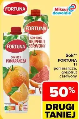 Carrefour Sok Fortuna pomarańcza, grejpfrut czerwony oferta