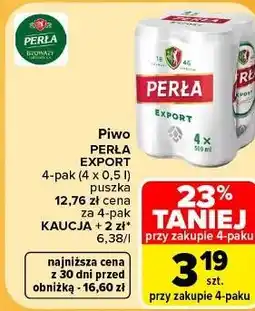 Carrefour Piwo Perła Export oferta