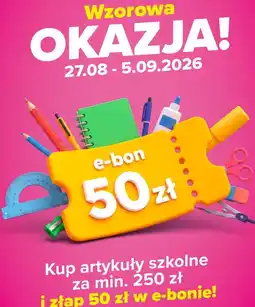 Carrefour E-bon 50 zł za zakupy artykułów szkolnych za min. 250 zł oferta