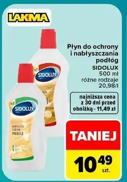 Carrefour Sidolux Płyn do ochrony i nabłyszczania podłóg oferta