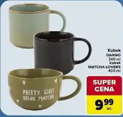 Carrefour Kubek DANGO 340 ml lub Kubek MATCHA LOVERS 400 ml oferta