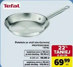 Carrefour Patelnia ze stali nierdzewnej Tefal Professional oferta