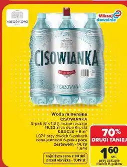 Carrefour Woda mineralna Cisowianka niegazowana oferta