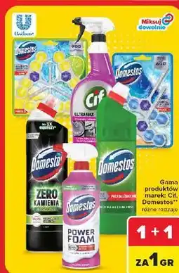 Carrefour Gama produktów marek Cif, Domestos oferta