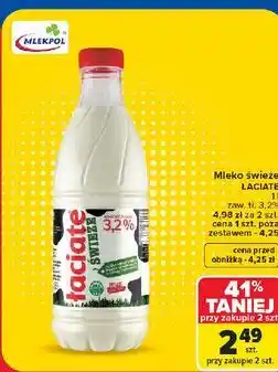 Carrefour Mleko świeże Łaciate 3,2% oferta