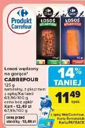 Carrefour Łosoś wędzony na gorąco CARREFOUR oferta