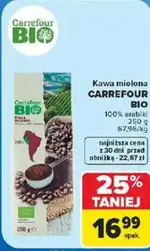 Carrefour Kawa mielona Carrefour Bio 100% arabiki oferta