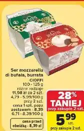 Carrefour Ser mozzarella di bufala, burrata CIOFFI oferta
