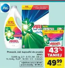 Carrefour Proszek, żel, kapsułki do prania Ariel oferta