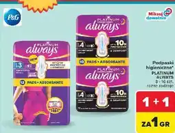 Carrefour Podpaski higieniczne Always Platinum oferta