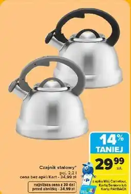 Carrefour Czajnik stalowy oferta