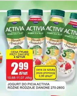 Bingo Jogurt do picia Activia Błonnik + Probiotyki kiwi truskawka nasiona chia oferta