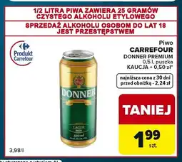 Globi Piwo Donner Premium Carrefour oferta