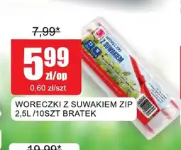 Bingo Woreczki z suwakiem Zip Bratek 2,5 l 10-pak oferta