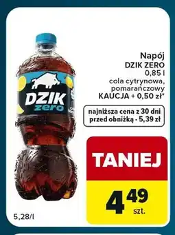 Globi Napój gazowany Dzik Zero pomarańczowy oferta