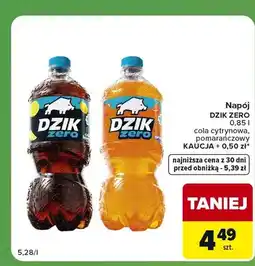 Carrefour Express Napój Dzik Zero cola cytrynowa oferta
