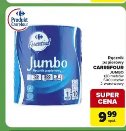 Carrefour Express Ręcznik papierowy Carrefour Essential Jumbo oferta