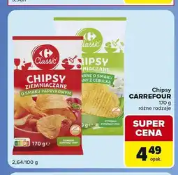 Carrefour Express Chipsy ziemniaczane Carrefour Classic o smaku śmietany z cebulką oferta