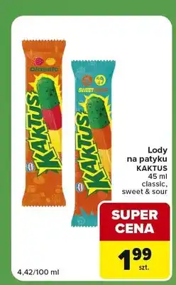 Carrefour Express Lody na patyku Kaktus sweet & sour oferta