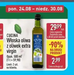 ALDI Włoska oliwa z oliwek extra virgin Cucina oferta