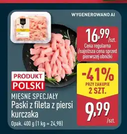 ALDI Paski z fileta z piersi kurczaka Mięsne Specjały oferta