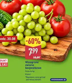 ALDI Winogrona zielone bezpestkowe oferta