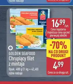 ALDI Chrupiący filet z mintaja Golden Seafood z pomidorami i mozzarellą oferta