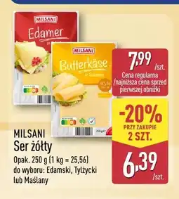 ALDI Ser żółty Edamski Milsani oferta