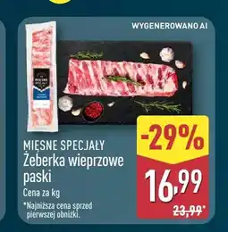 ALDI Żeberka wieprzowe paski Mięsne Specjały oferta