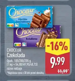 ALDI Czekolada Choceur Alpejska Śmietankowa oferta