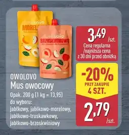 ALDI Mus owocowy jabłkowy Owolovo oferta