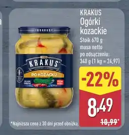 ALDI Ogórki kozackie Krakus oferta