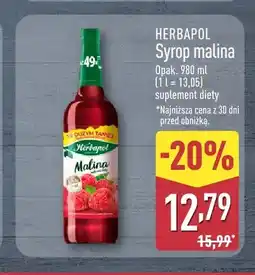 ALDI Syrop malina Herbapol oferta