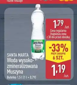 ALDI Woda gazowana wysoko-zmineralizowana Santa Marta Muszyna oferta