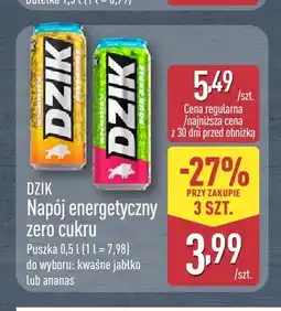 ALDI Napój energetyczny Dzik zero cukru ananas oferta