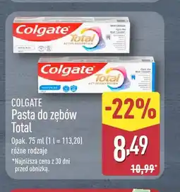 ALDI Pasta do zębów Colgate Total Original oferta
