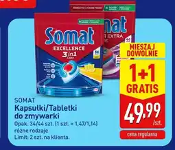 ALDI Kapsułki do zmywarki Somat Excellence 3in1 oferta