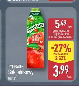 ALDI Sok jabłkowy Tymbark 100% oferta