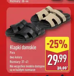 ALDI Klapki damskie oferta