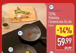 ALDI Patelnia ceramiczna Tefal 24 cm oferta