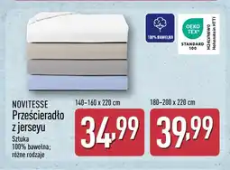 ALDI Prześcieradło z jerseyu Novitesse 140-160x220 cm oferta