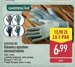 ALDI Rękawice ogrodowe damskie męskie Gardenline 2-pak oferta