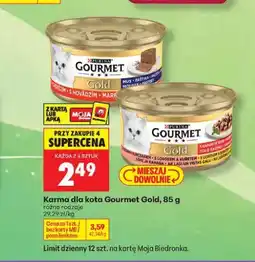 Biedronka Karma dla kota Gourmet Gold mus z wołowiną oferta