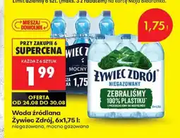 Biedronka Woda źródlana niegazowana Żywiec Zdrój 6-pak oferta