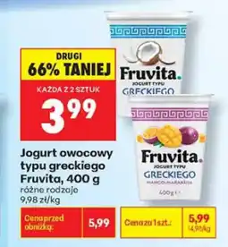 Biedronka Jogurt typu greckiego Fruvita kokosowy oferta