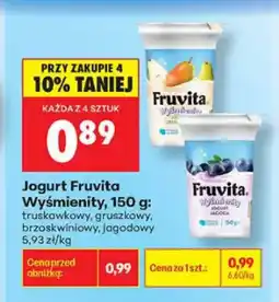Biedronka Jogurt Fruvita Wyśmienity truskawkowy oferta