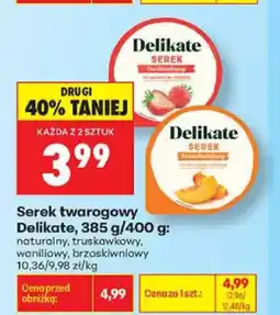 Biedronka Serek twarogowy Delikate truskawkowy oferta